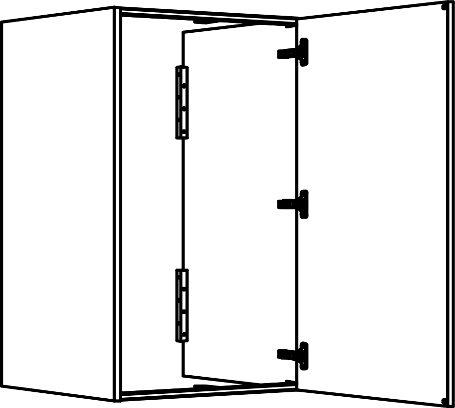 Meuble haut pour chaudière 2 portes