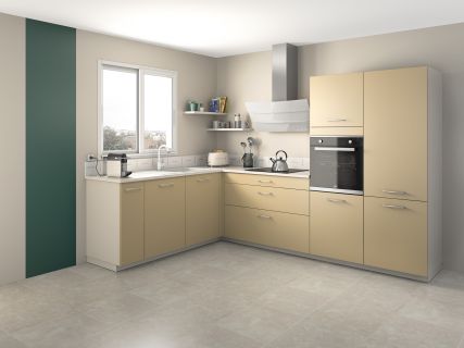 Cocina amarilla Palma en L
