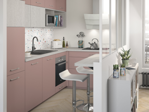 Cuisine Rose Modeles De Cuisines Roses Par Socoo C