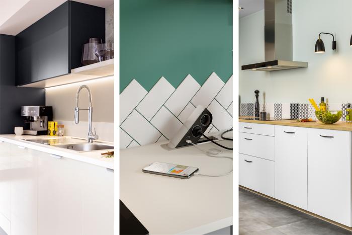 Les équipements de la cuisine équipée : façades, plans de travail et accessoires