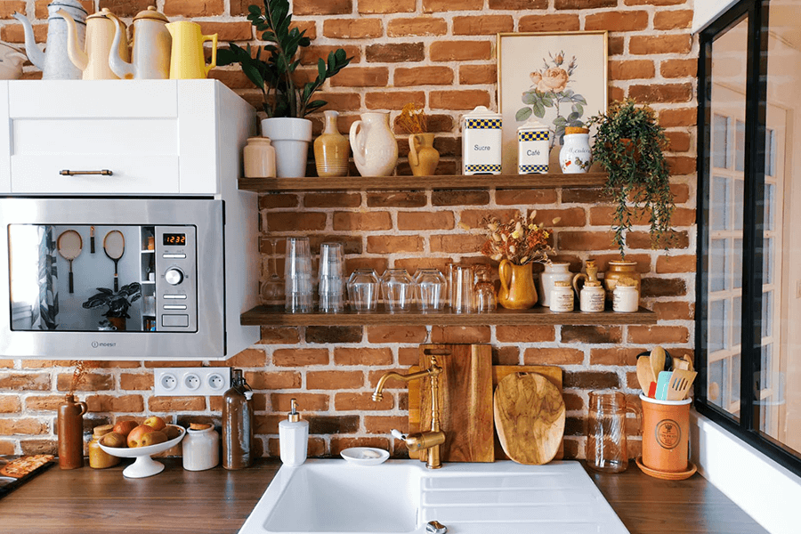 La petite cuisine ambiance campagne de Marine, une cuisine réalisée par SoCoo'c Toulouse Nord