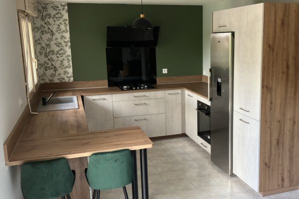 la cuisine en U de Fabrice, une cuisine réalisée par SoCoo'c Saumur