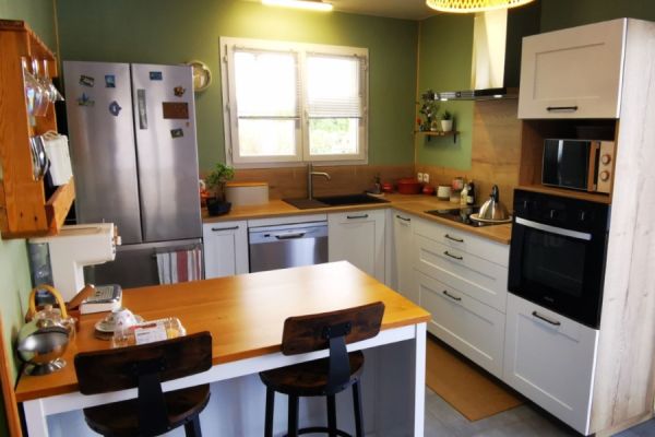 Cuisine en L Anne et Erick, une cuisine réalisée par SoCoo'c Macon