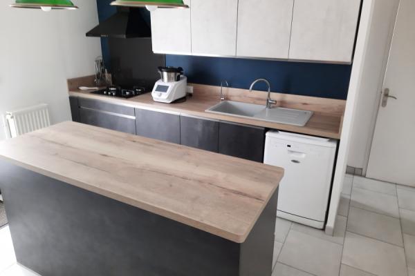 Cuisine effet béton, une cuisine réalisée par SoCoo'c Châteauroux