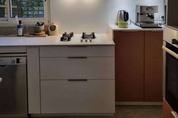 Magnifique cuisine Terracotta et Lin , une cuisine réalisée par SoCoo'c Lyon Limonest