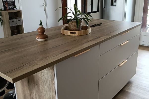 Cuisine Lin et bois Vintage, une cuisine réalisée par SoCoo'c Agen