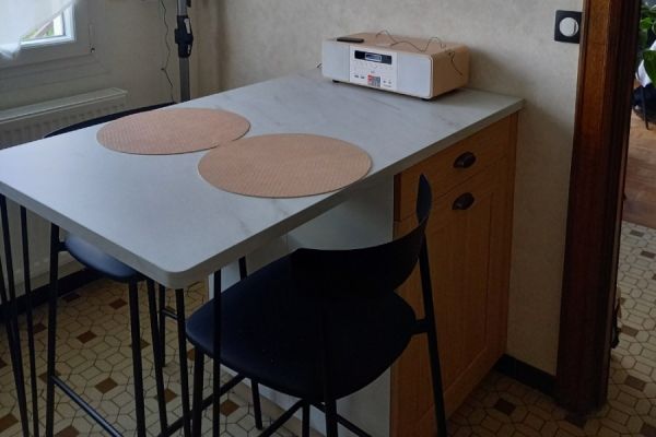 Cuisine équipée style campagne chic, une cuisine réalisée par SoCoo'c Charleville