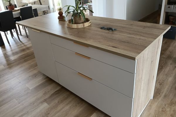 Cuisine Lin et bois Vintage, une cuisine réalisée par SoCoo'c Agen
