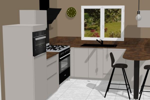 CUISINE CHAMOIS ET OXYDE, une cuisine réalisée par SoCoo'c Poitiers