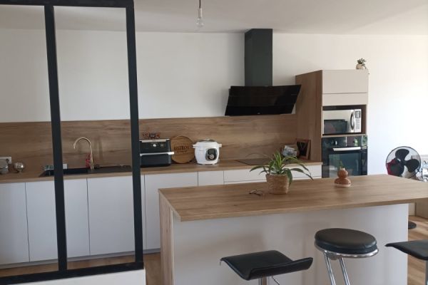 Cuisine Lin et bois Vintage, une cuisine réalisée par SoCoo'c Agen