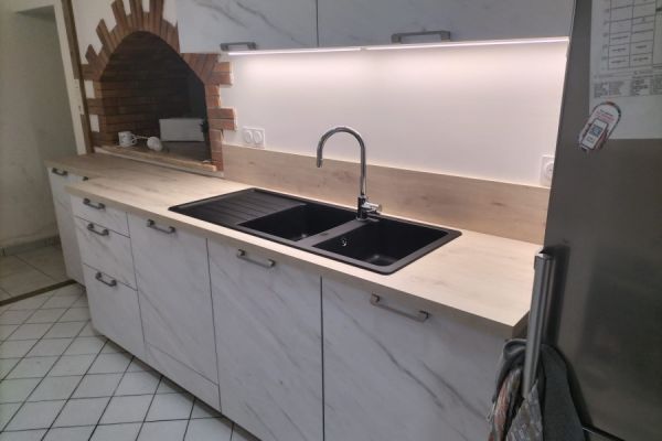 Cuisine Linéaire Mme S, une cuisine réalisée par SoCoo'c Challans