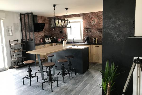Cuisine avec Îlot , une cuisine réalisée par SoCoo'c Lens