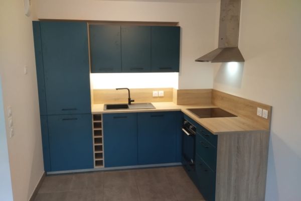 cuisine bleu contemporaine, une cuisine réalisée par SoCoo'c Nice