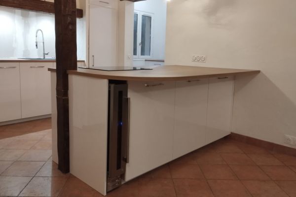 cuisine blanc et bois, une cuisine réalisée par SoCoo'c Nice