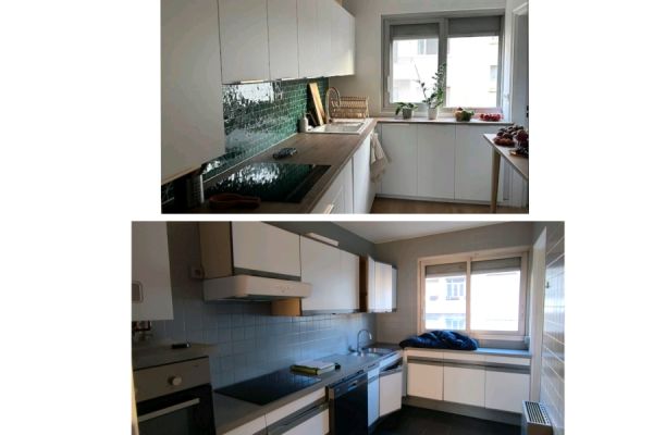  rénovation cuisine fermée en lin et cosy , une cuisine réalisée par SoCoo'c Marseille Cantini