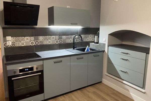 Cuisine &quot;Vert sauge&quot;, une cuisine réalisée par SoCoo'c Cherbourg