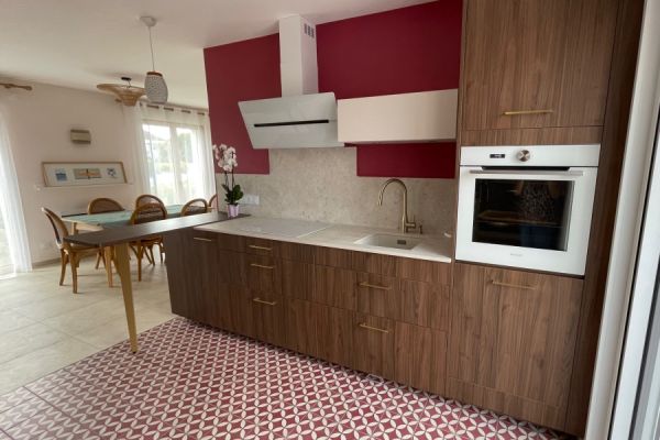 Cuisine cuve sous plan Mme M, une cuisine réalisée par SoCoo'c Challans