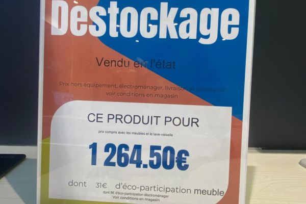 Déstockage, une cuisine réalisée par SoCoo'c Châteauroux
