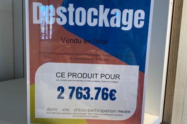 Déstockage, une cuisine réalisée par SoCoo'c Châteauroux