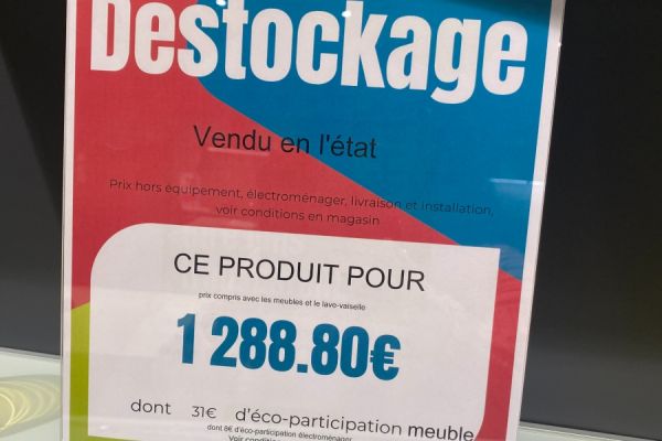 Déstockage, une cuisine réalisée par SoCoo'c Châteauroux