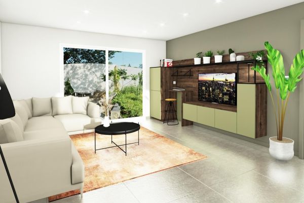 Meuble télé , une cuisine réalisée par SoCoo'c Haguenau