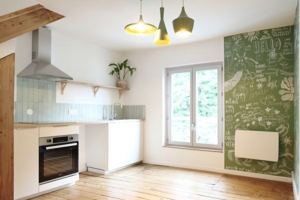 cuisine lin et chêne doré , une cuisine réalisée par SoCoo'c Villefranche