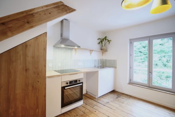 cuisine lin et chêne doré , une cuisine réalisée par SoCoo'c Villefranche