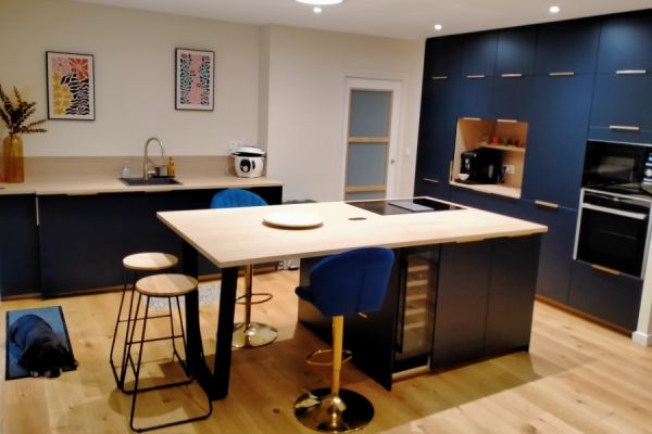 La cuisine bleu de Gérard, une cuisine réalisée par SoCoo'c Saumur