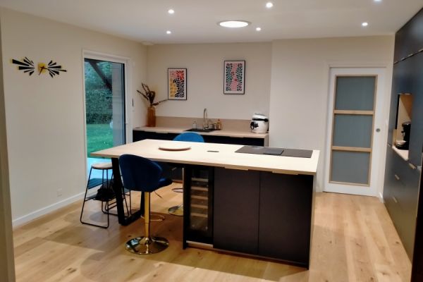 La cuisine bleu de Gérard, une cuisine réalisée par SoCoo'c Saumur