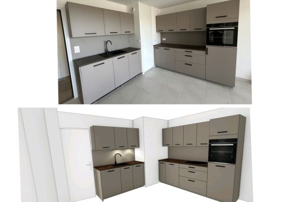 cuisine installée à Hyères, une cuisine réalisée par SoCoo'c Marseille Cantini