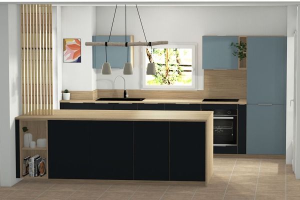 Blue Kitchen, une cuisine réalisée par SoCoo'c Toulouse St Orens