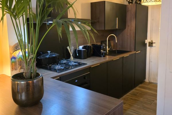 CUISINE NOYER ET NOIR , une cuisine réalisée par SoCoo'c Fréjus