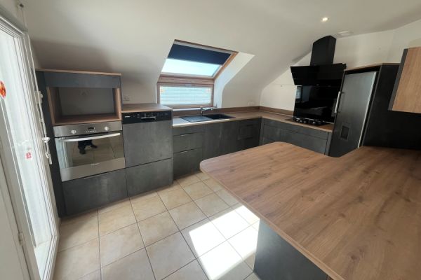 Le béton et bois, mariage de 2 natures..., une cuisine réalisée par SoCoo'c Pontivy