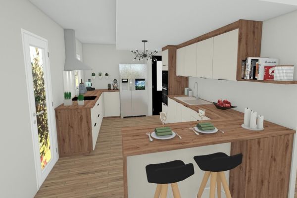 Cuisine Chaleureuse Coloris Cosy, une cuisine réalisée par SoCoo'c Chalon sur Saône