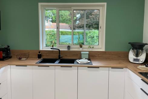 Cuisine blanche et bois, une cuisine réalisée par SoCoo'c Orléans Olivet