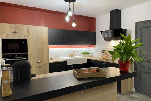 cuisine ouverte et tendance, une cuisine réalisée par SoCoo'c Angoulême Soyaux