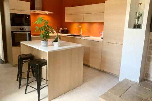 La cuisine bois et blanche de Marine &amp; Pierre, une cuisine réalisée par SoCoo'c Vichy