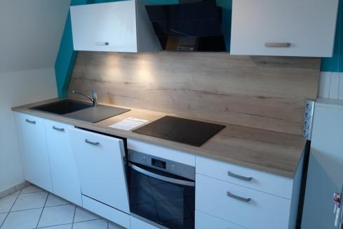 La Cuisine en I Blanc et Bois de M et Mme J-G, une cuisine réalisée par SoCoo'c Strasbourg