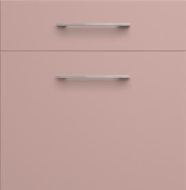 Façade de cuisine Mezzo rose pastel mat avec poignée